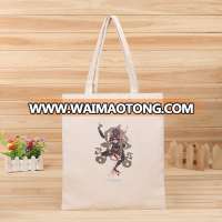 bulk wholesale custom logo printed large space plain canvas tote bags