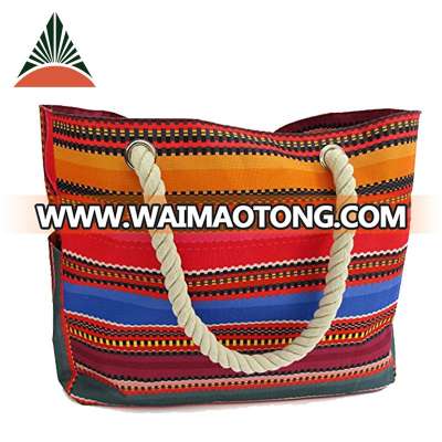 New Arrival Colorful Beach Handbag Canvas Designer Tote Bag For Women