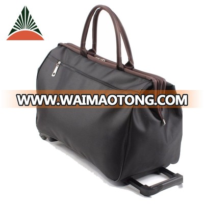 Fashion High Quality Waterproof PVC Rolling Wheels Luggage Travel Trolley Bag