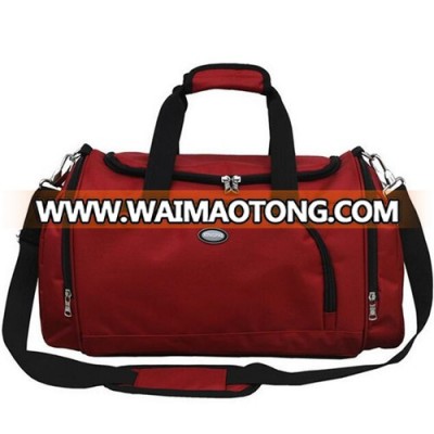 Customized Logo Travel 420D Nylon Duffel Bag With Shoe Compartment