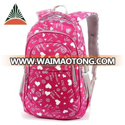 Nylon Cute Custom Girls Backpack Kids School Bag