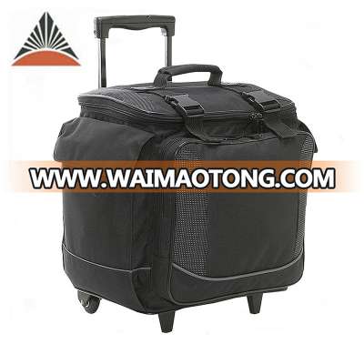 Large Capacity 12 Bottle Wine Carry Wheel Trolley Cooler Bag