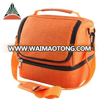 Thermal Insulated Carrying Portable Picnic Lunch Bag For Cooler With Compartments